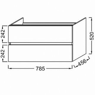 Тумба под раковину Jacob Delafon Tolbiac 80см белый лак EB2382-J5
